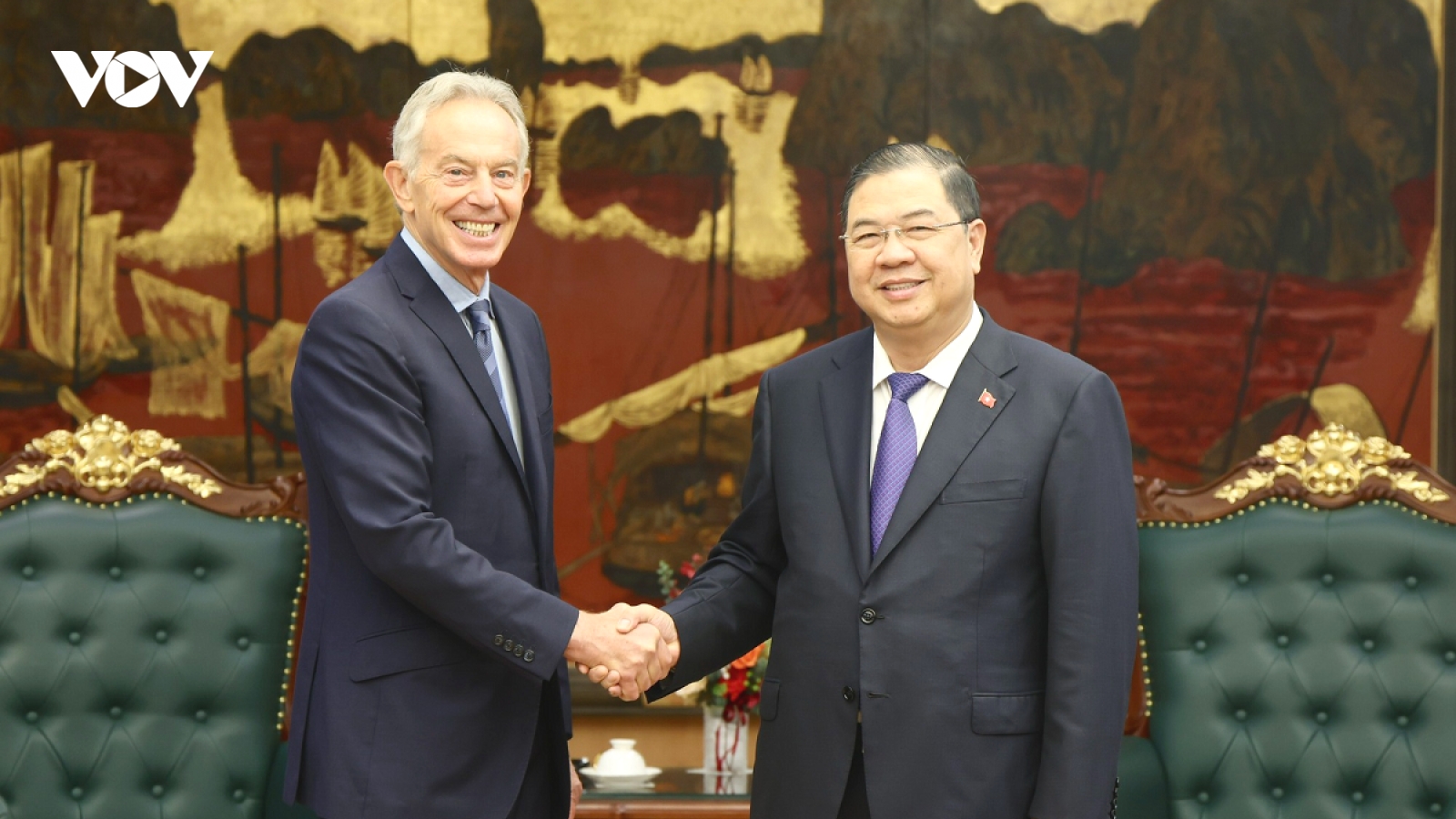 Phó Thủ tướng Phạm Gia Túc tiếp cựu Thủ tướng Anh Tony Blair