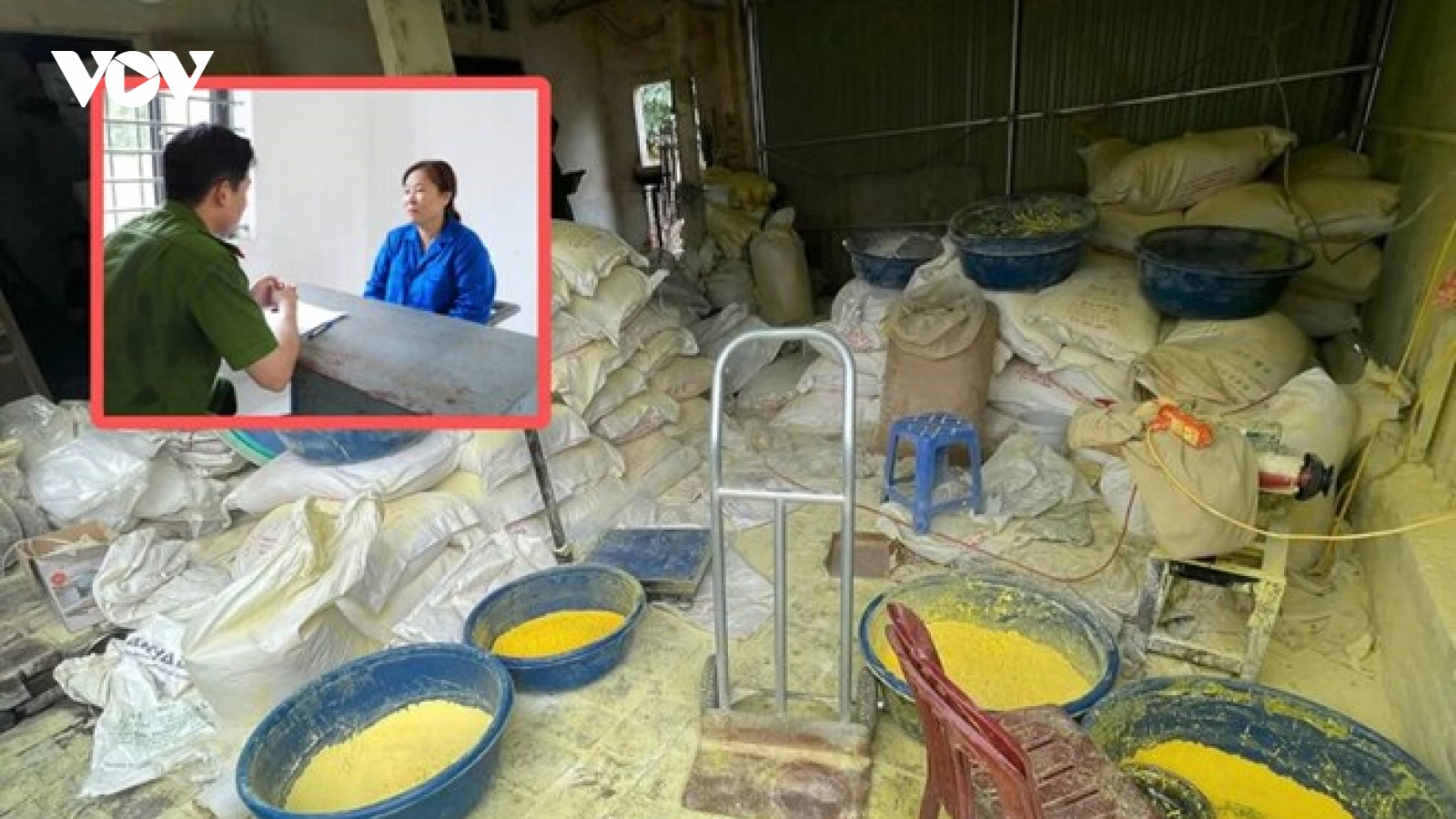 Khởi tố chủ cơ sở sản xuất tinh bột nghệ giả quy mô lớn ở Phú Thọ