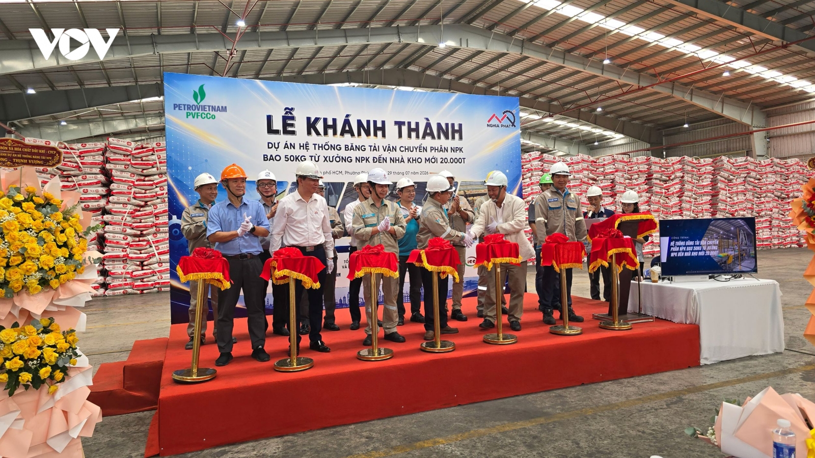 PVFCCo – Phú Mỹ khánh thành Hệ thống băng tải phân bón công suất 55 tấn/giờ