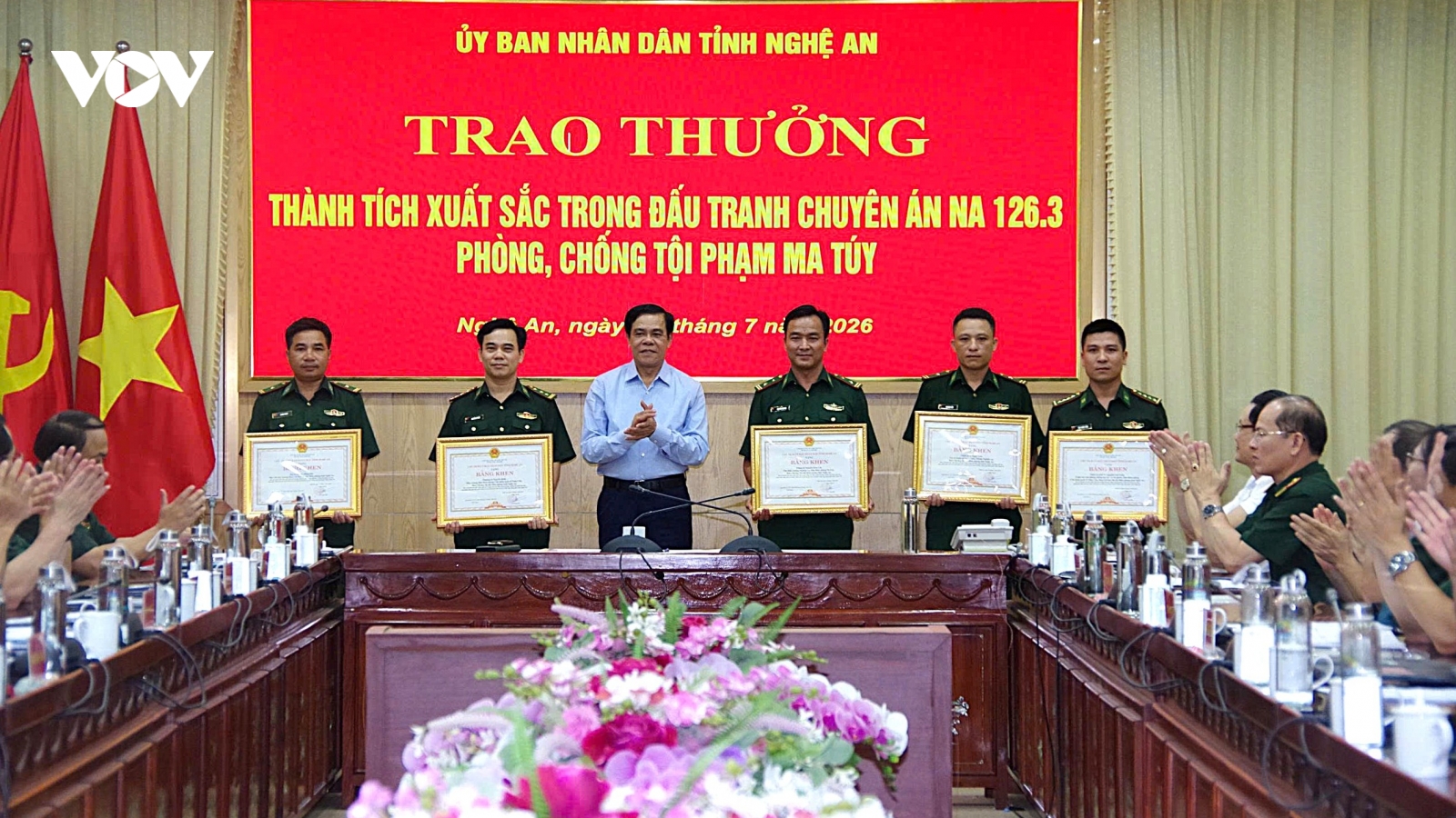 Triệt phá chuyên án ma túy lớn, lực lượng biên phòng Nghệ An được thưởng nóng