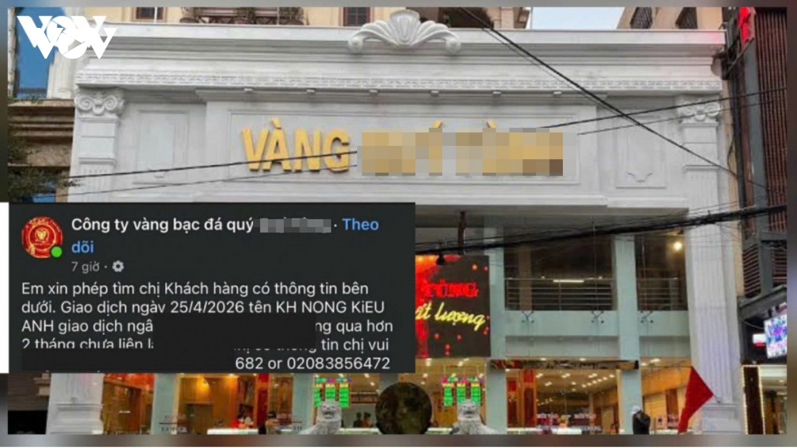 Tiệm vàng Q.T. ở Thái Nguyên bị tố đăng thông tin khách hàng lên mạng xã hội