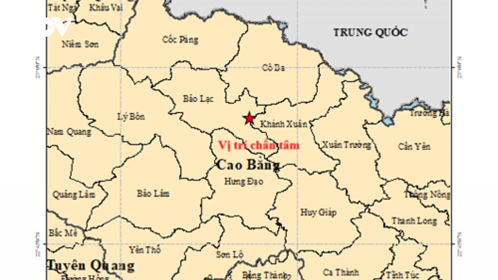 Cao Bằng xảy ra động đất