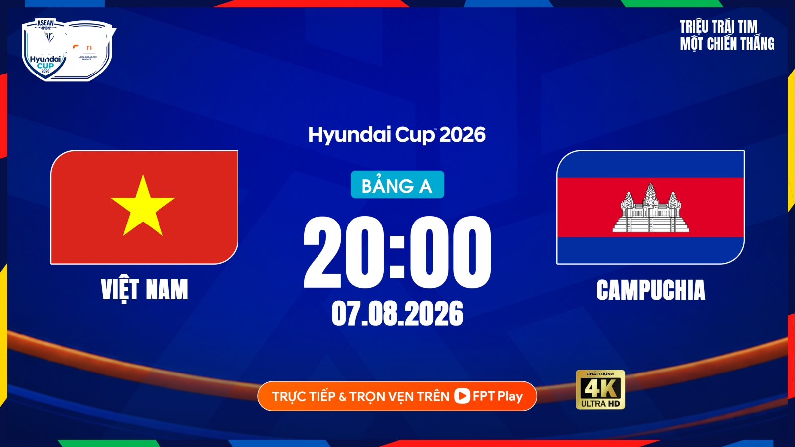Lịch sử đối đầu Việt Nam vs Campuchia trước màn so tài ở ASEAN Cup 2026