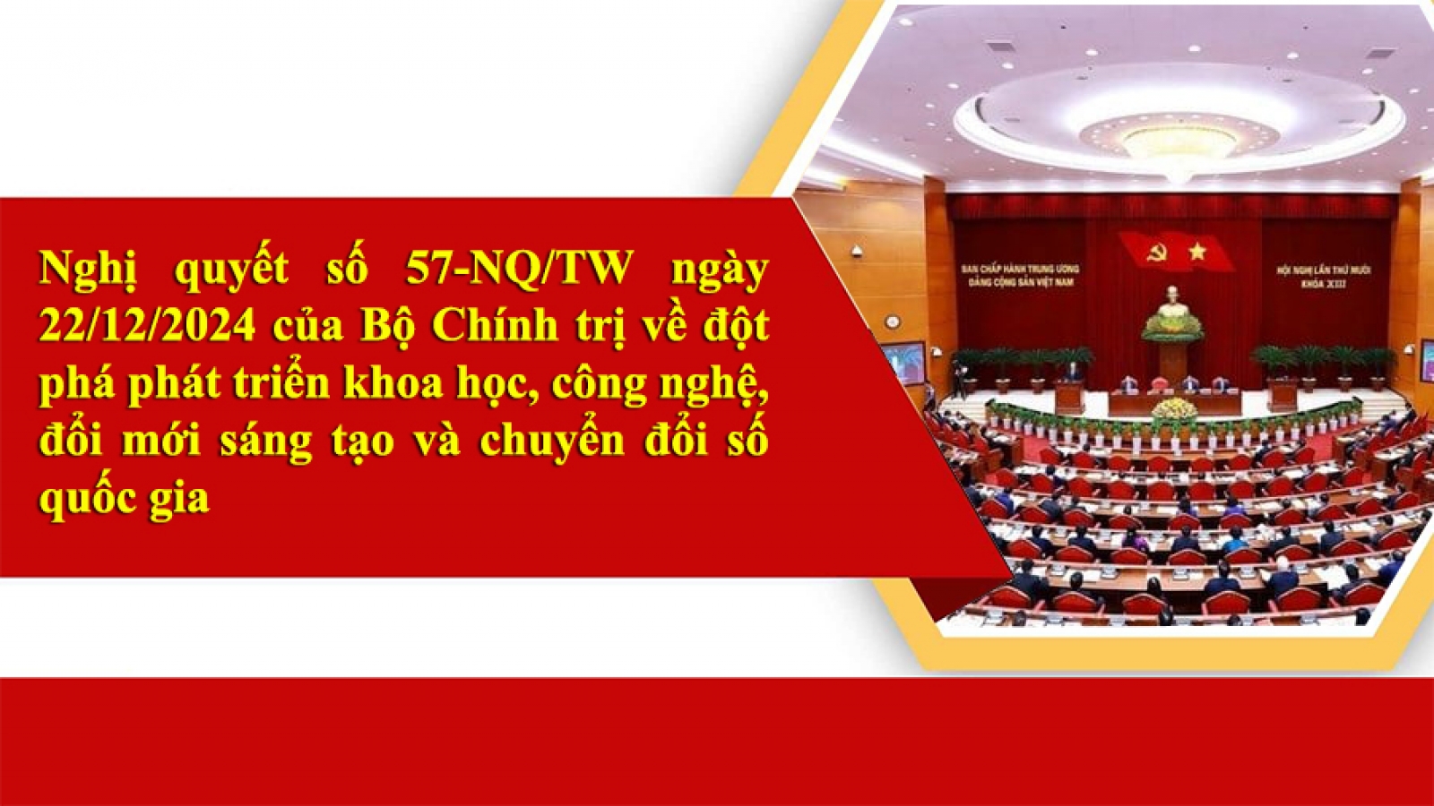 Những định hướng lớn trong thực hiện Nghị quyết số 57-NQ/TW giai đoạn tới