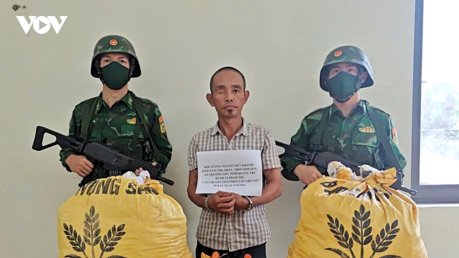 Biên phòng Quảng Trị ngăn chặn vận chuyển hơn 210 kg vật liệu nổ