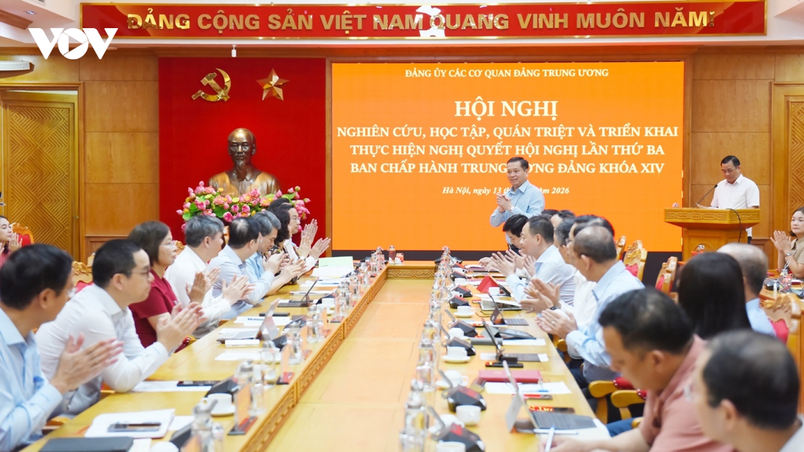 Toàn cảnh Đảng uỷ các cơ quan Đảng T.Ư học tập, triển khai Nghị quyết Trung ương 3