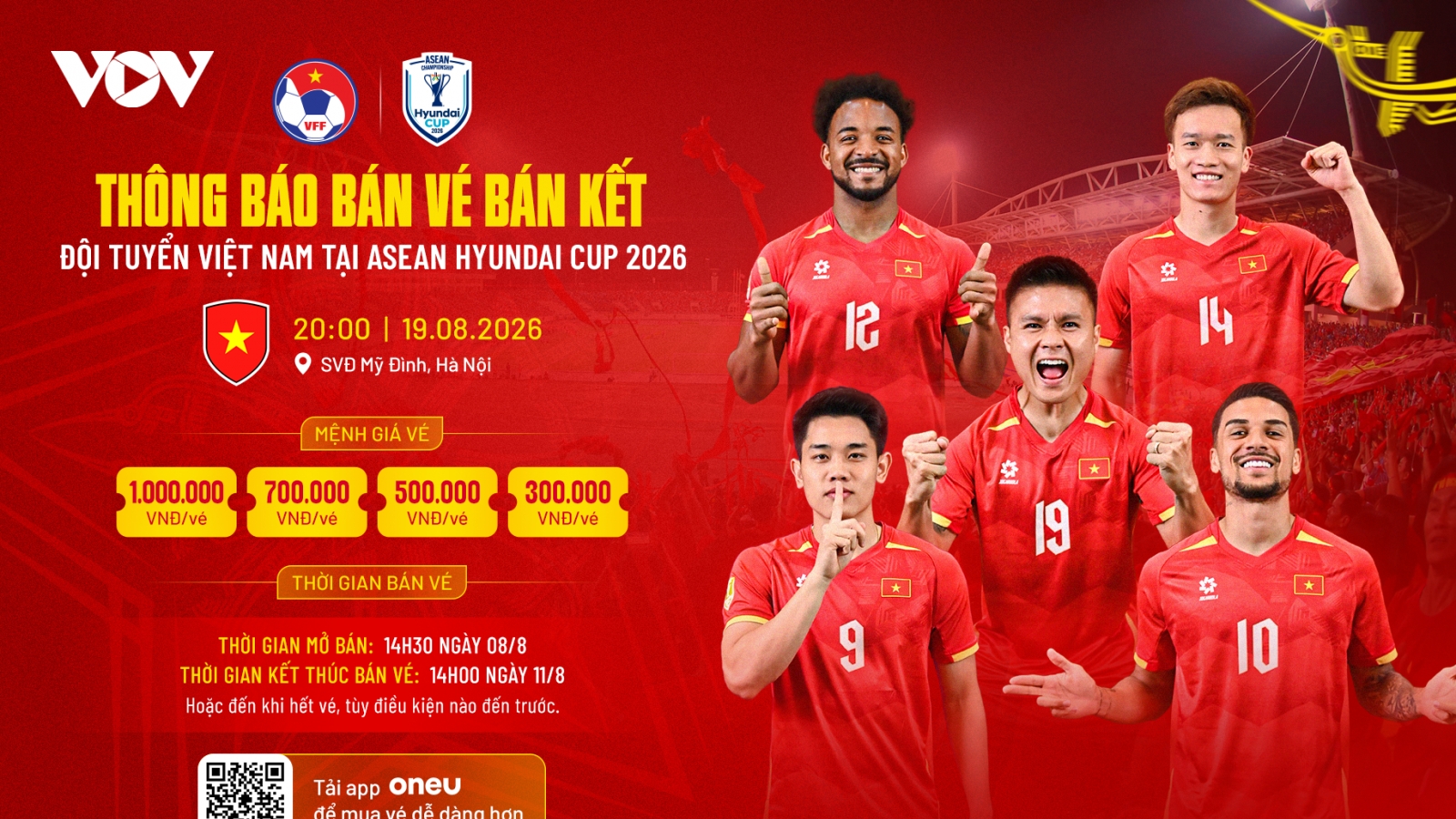 Giá vé ĐT Việt Nam bán kết ASEAN Cup 2026 có mệnh giá bao nhiêu?