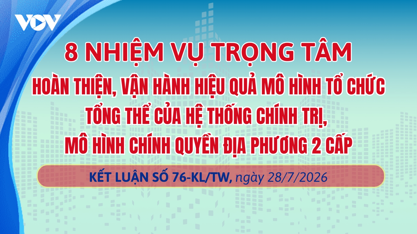 "Quyền hạn giao đến đâu, trách nhiệm giải trình và cơ chế kiểm soát tới đó"