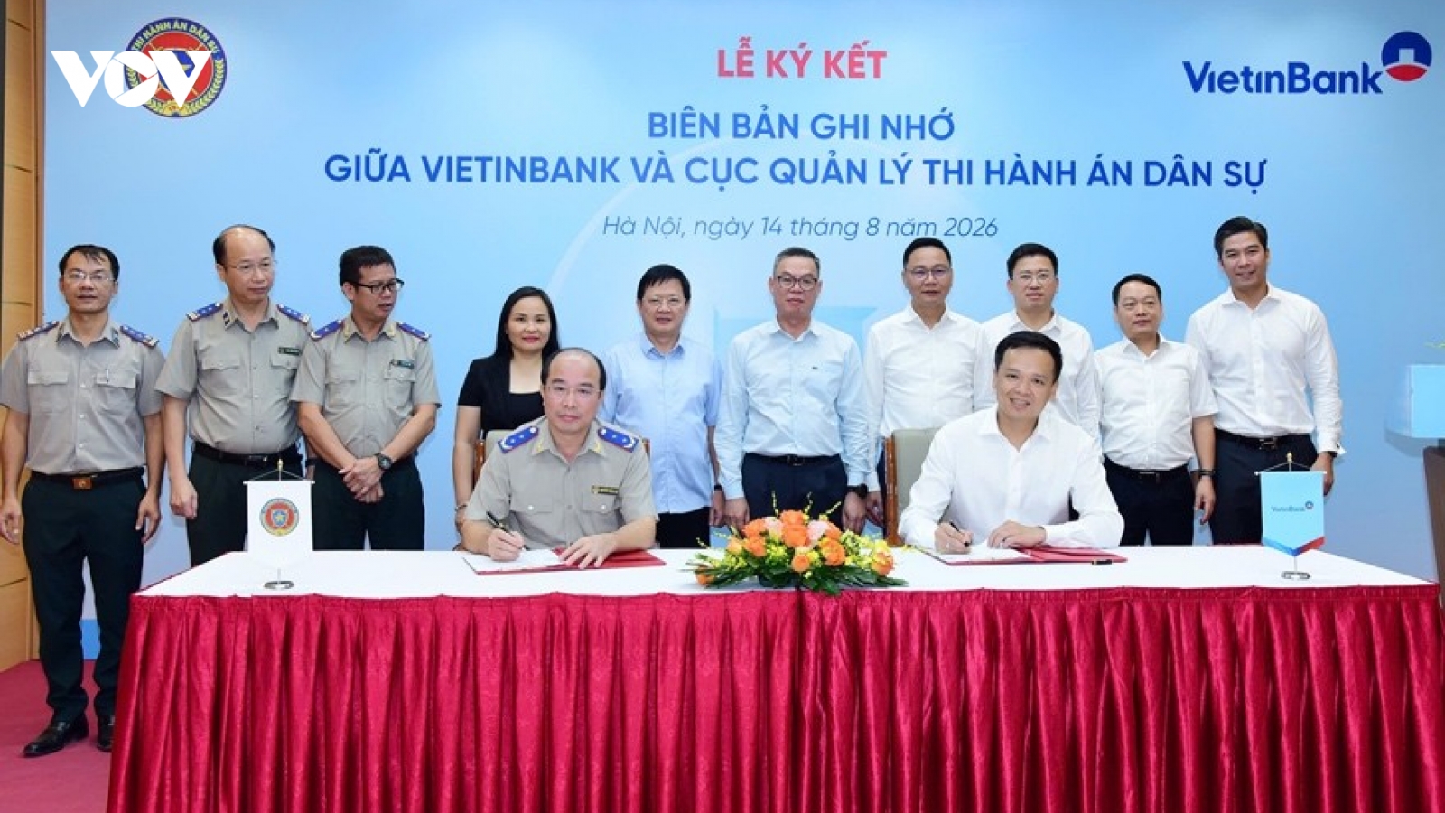 VietinBank và Cục Quản lý Thi hành án dân sự ký Biên bản ghi nhớ hợp tác