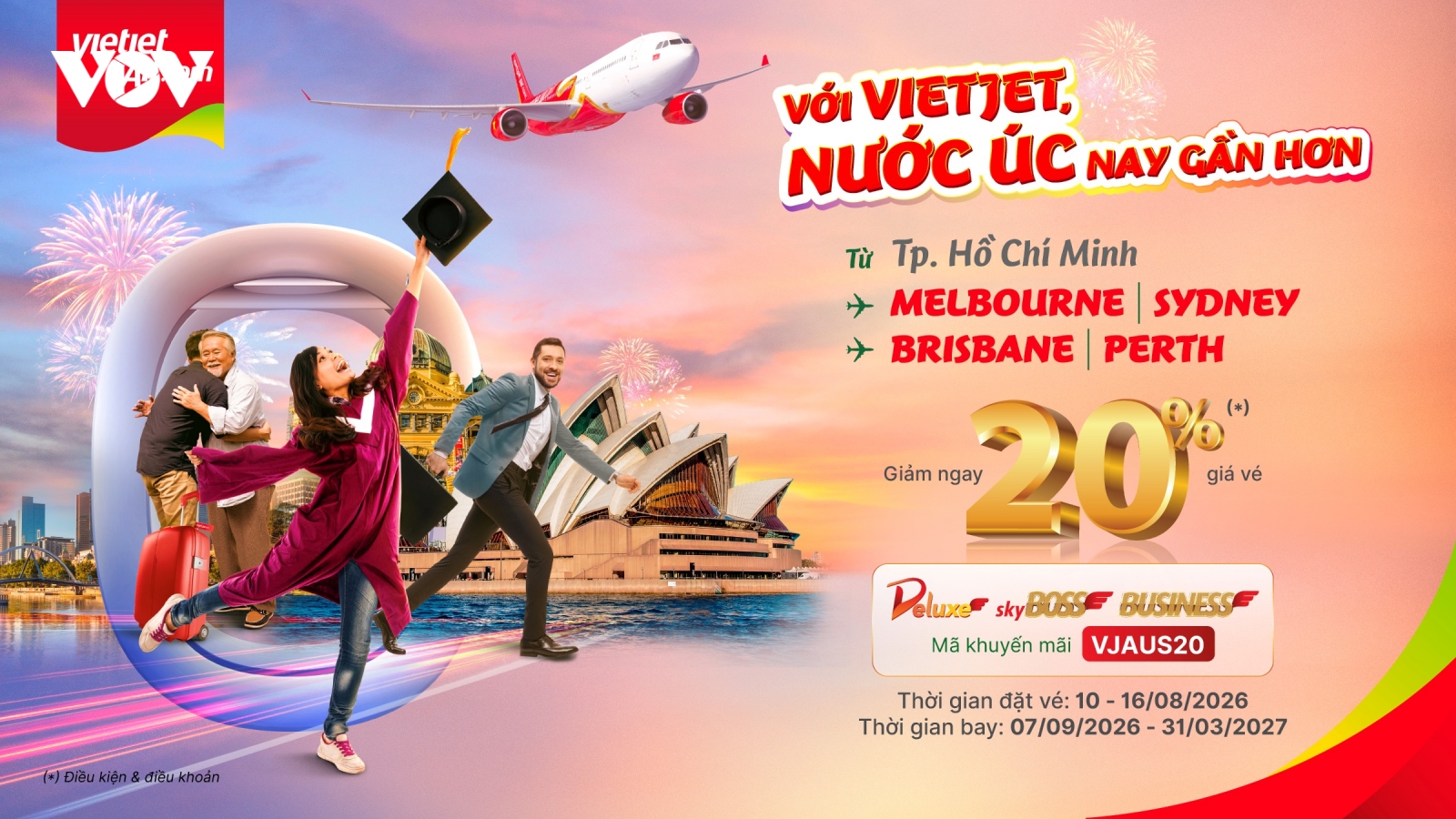 Vietjet ưu đãi 20% mừng đường bay đến sân bay quốc tế Western Sydney