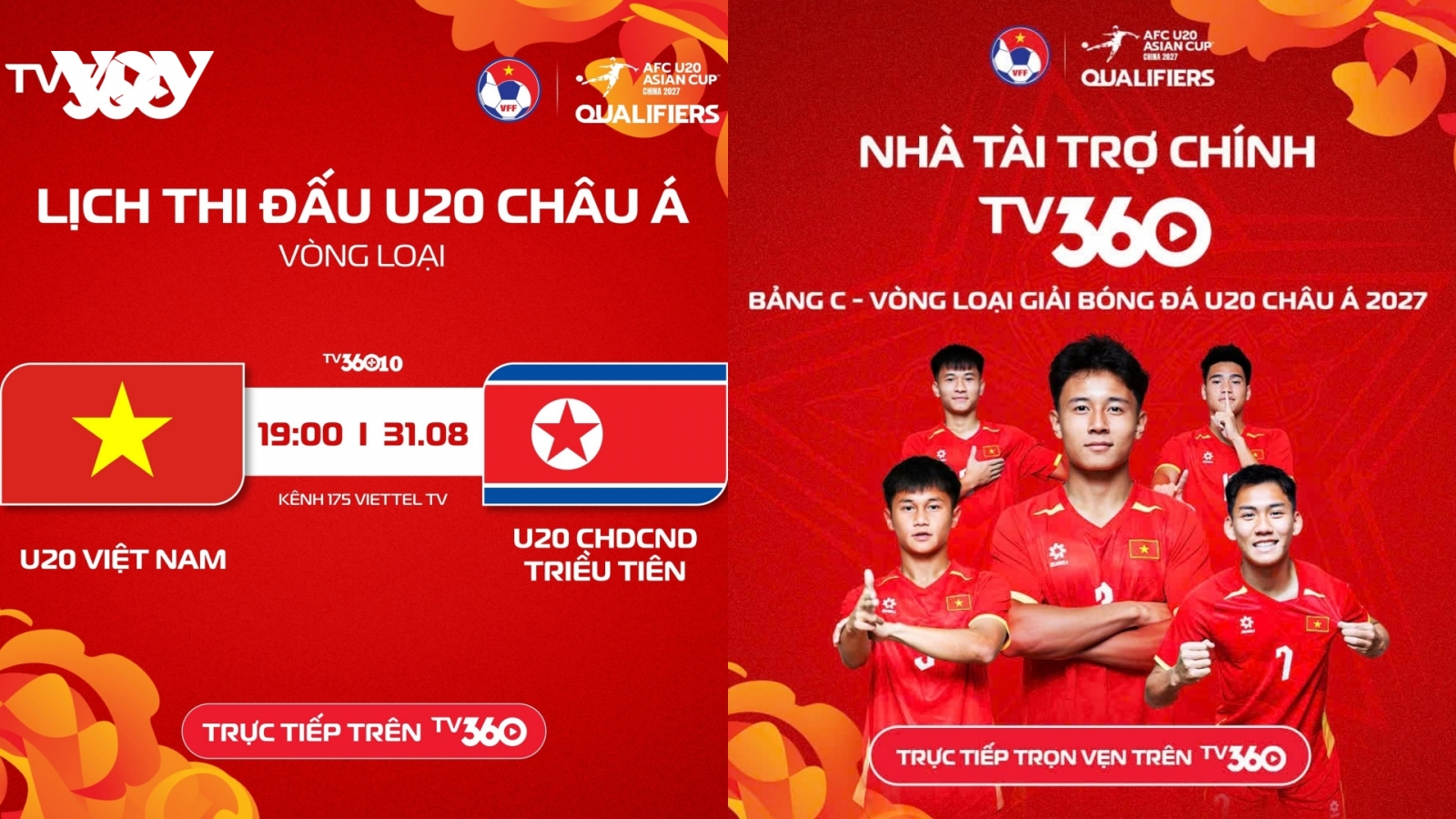 Xem trực tiếp U20 Việt Nam vs U20 Triều Tiên vòng loại U20 châu Á 2027 ở đâu?