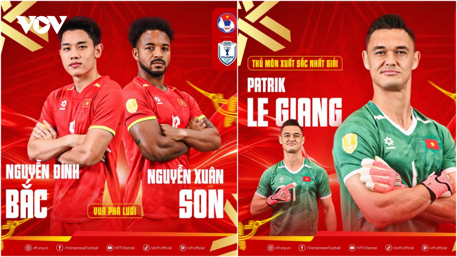 Đình Bắc cùng Lê Giang và Xuân Son được vinh danh ở ASEAN Cup 2026