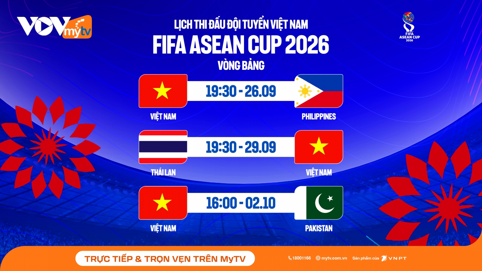 MyTV chính thức sở hữu bản quyền FIFA ASEAN Cup 2026
