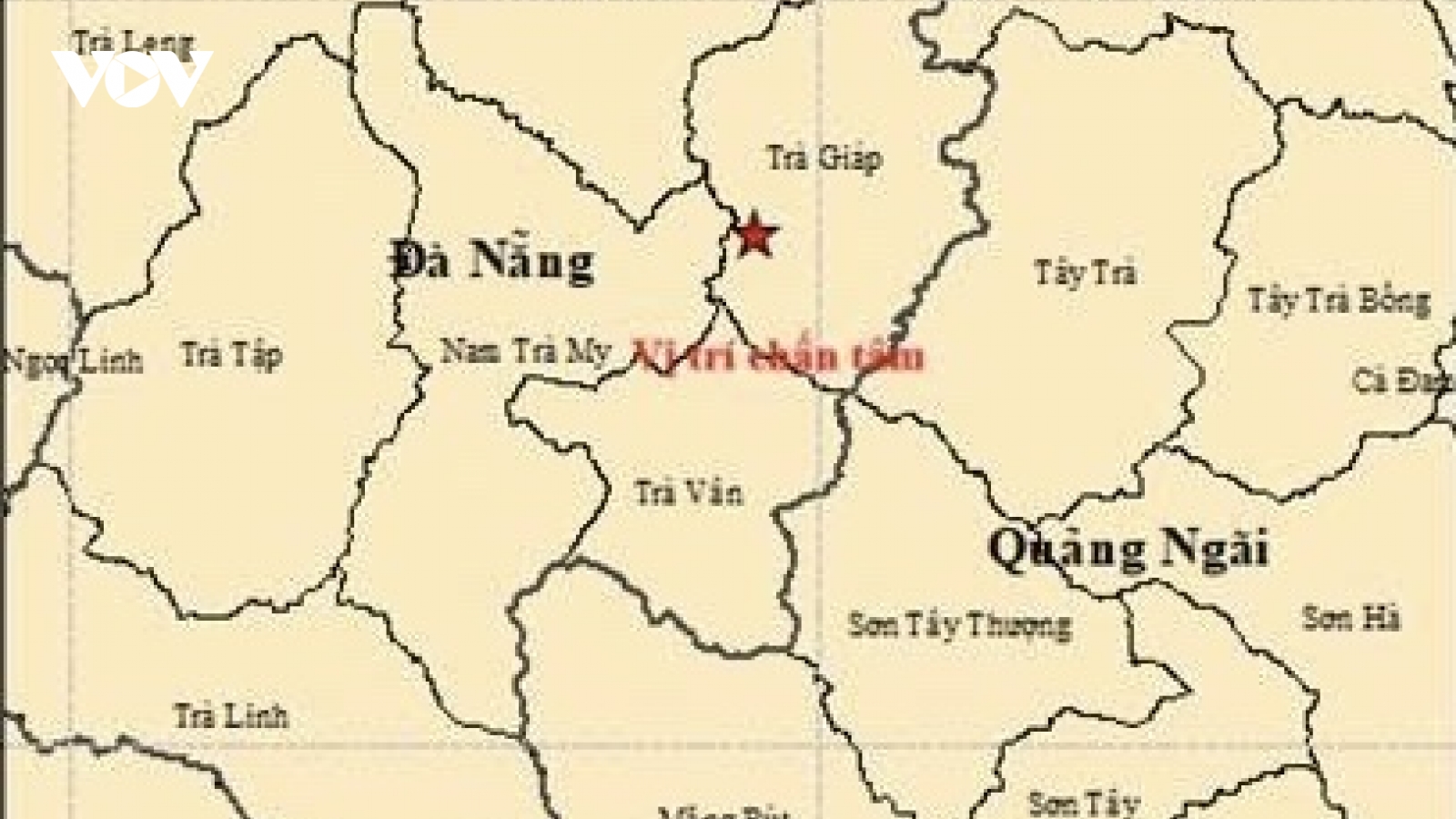 Liên tiếp 4 trận động đất tại các xã Trà Giáp, Trà Tân và Trà Tập (TP Đà Nẵng)