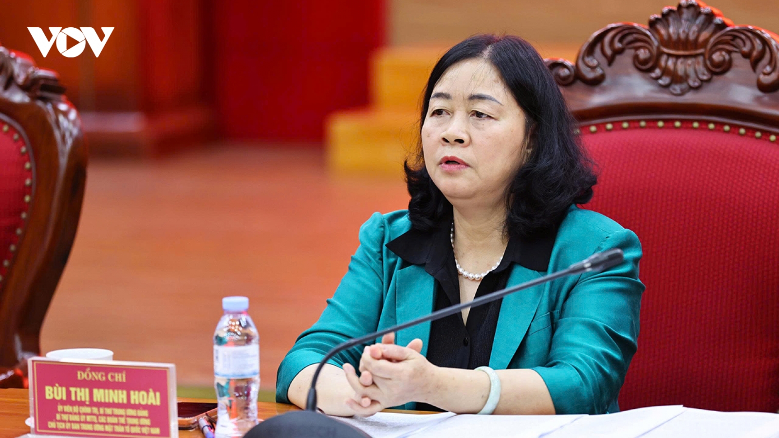 Thông qua dự thảo kết quả kiểm tra với Ban Thường vụ Đảng ủy MTTQ, các đoàn thể TƯ