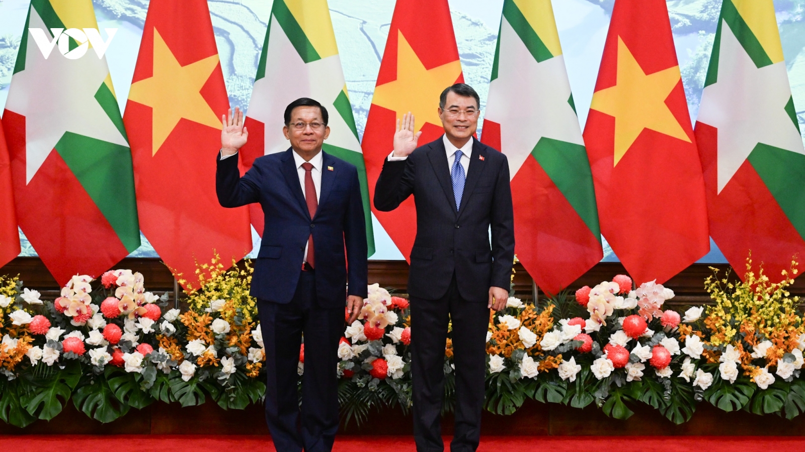 Thủ tướng Lê Minh Hưng hội kiến Tổng thống Myanmar