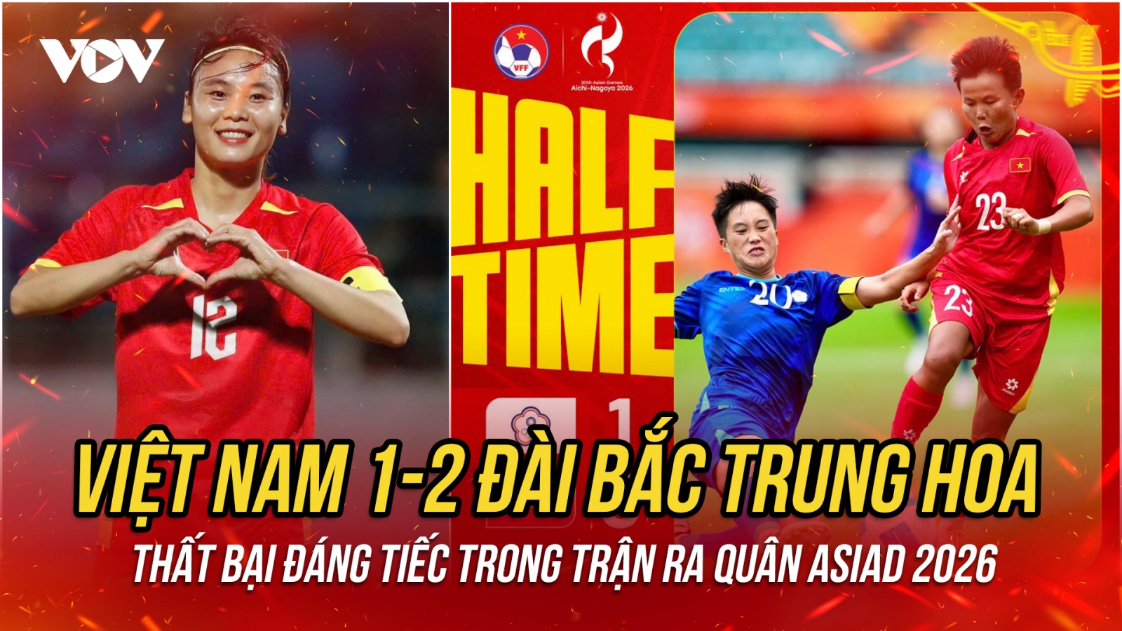 Kết quả bóng đá ASIAD 2026 hôm nay 14/9: Tuyển nữ Việt Nam thua đáng tiếc