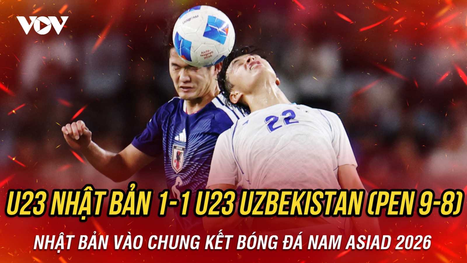 U23 Nhật Bản vào chung kết bóng đá nam ASIAD 2026 khi thắng trên chấm luân lưu
