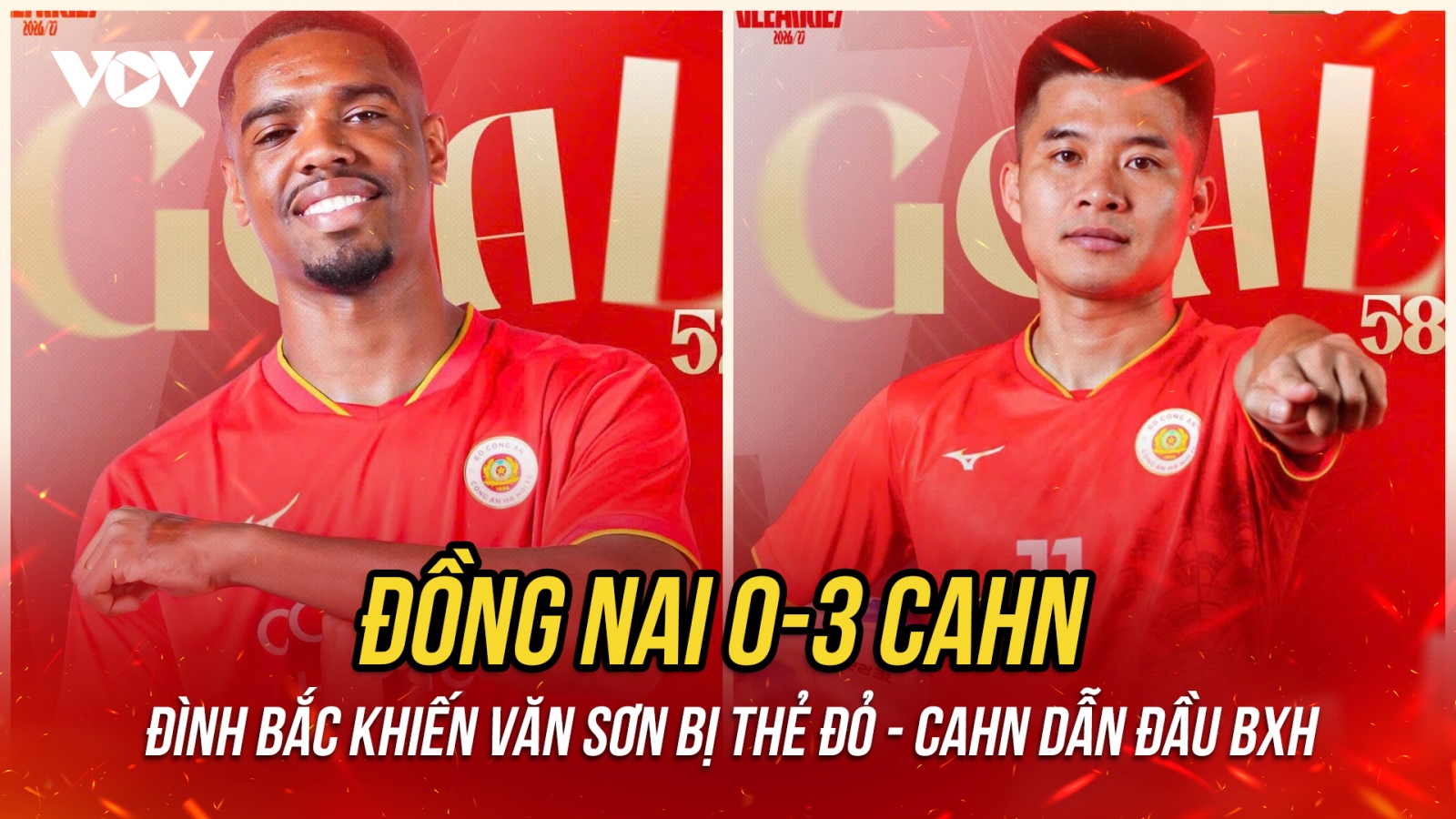 CAHN thắng đậm Đồng Nai, dẫn đầu bảng xếp hạng V-League 2026/2027