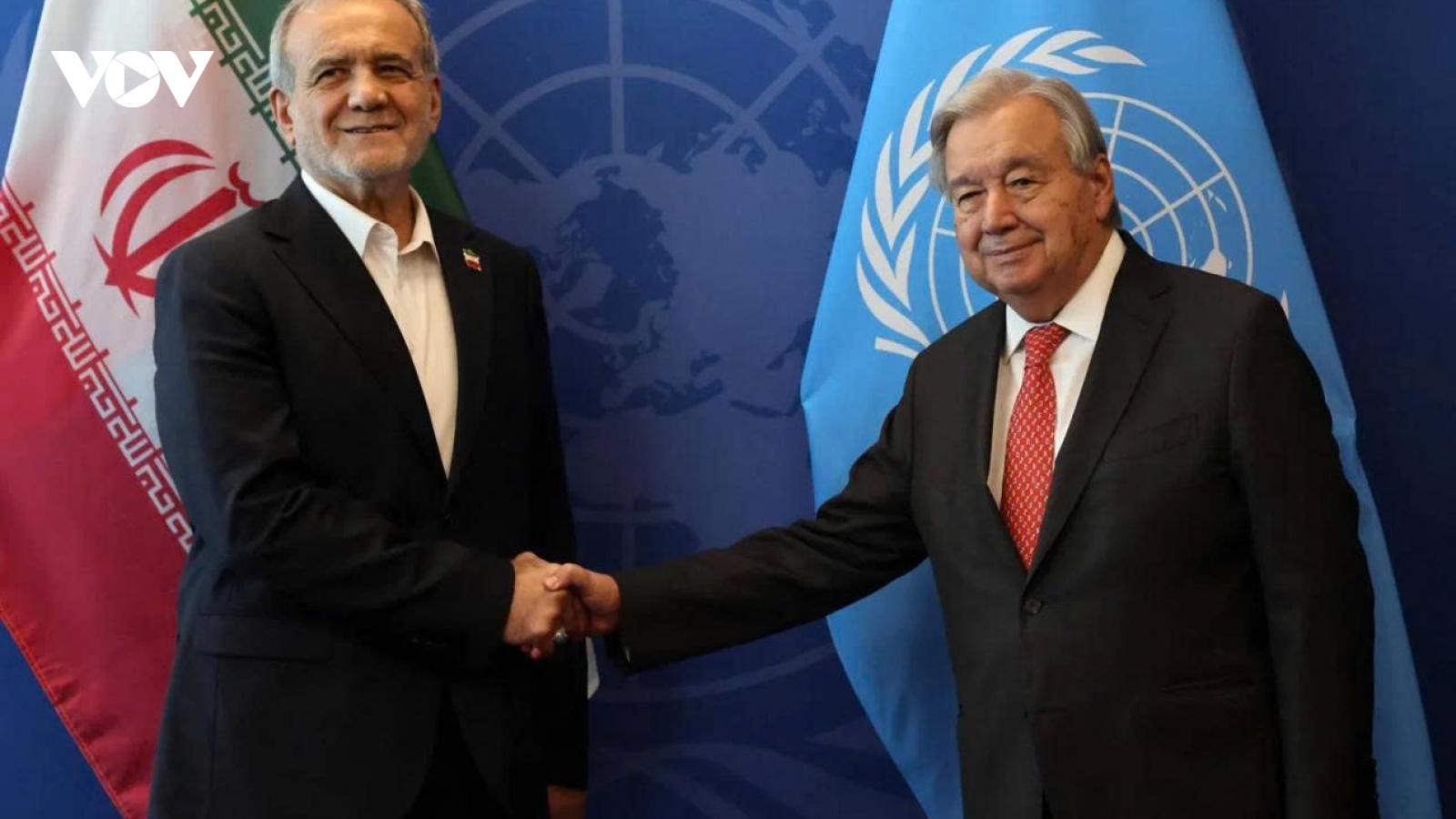 Tổng thư ký Liên hợp quốc Antonio Guterres thảo luận với Tổng thống Iran