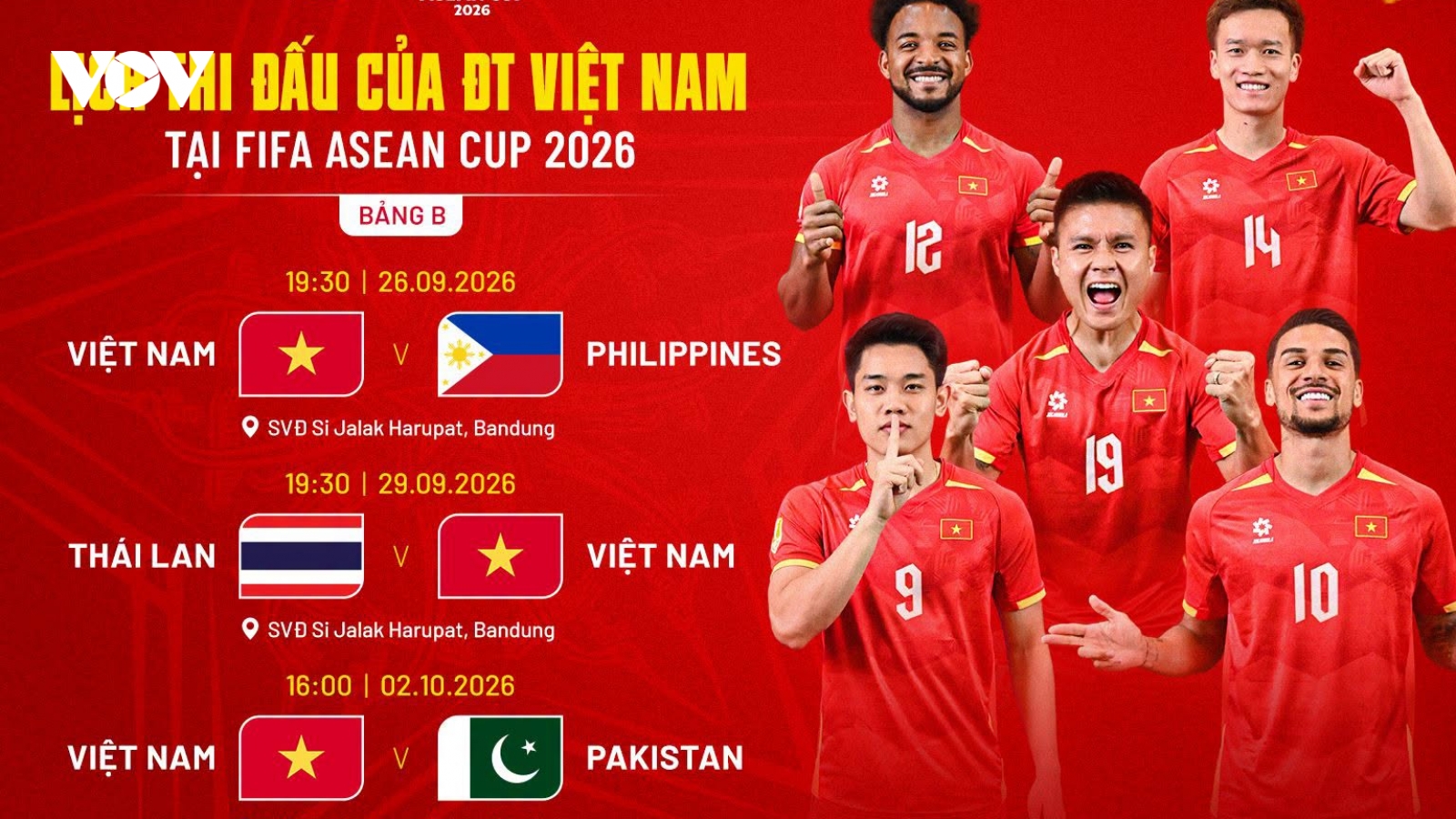 CHÍNH THỨC: Lịch thi đấu của ĐT Việt Nam tại FIFA ASEAN Cup 2026
