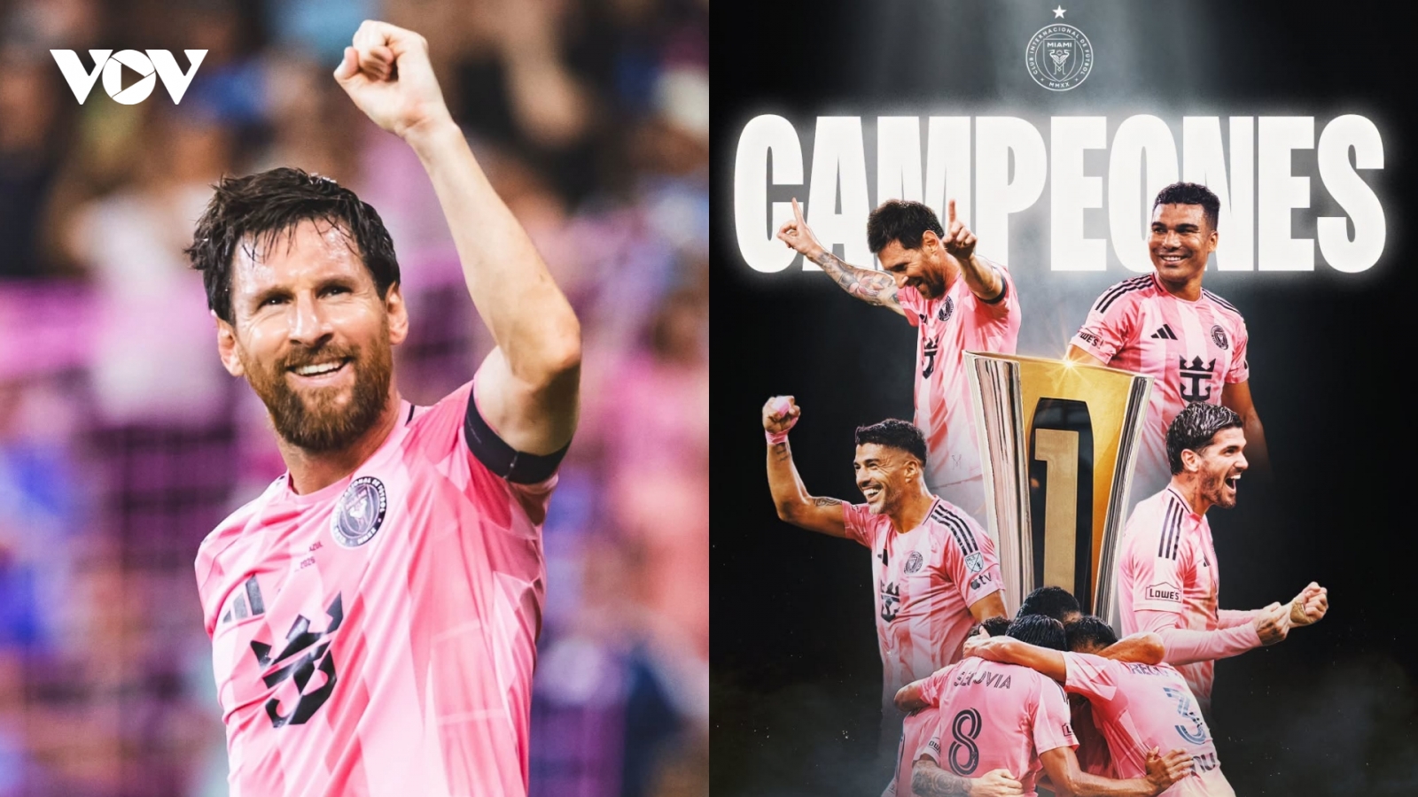 Messi tỏa sáng ghi bàn giúp Inter Miami lên ngôi vô địch Campeones Cup