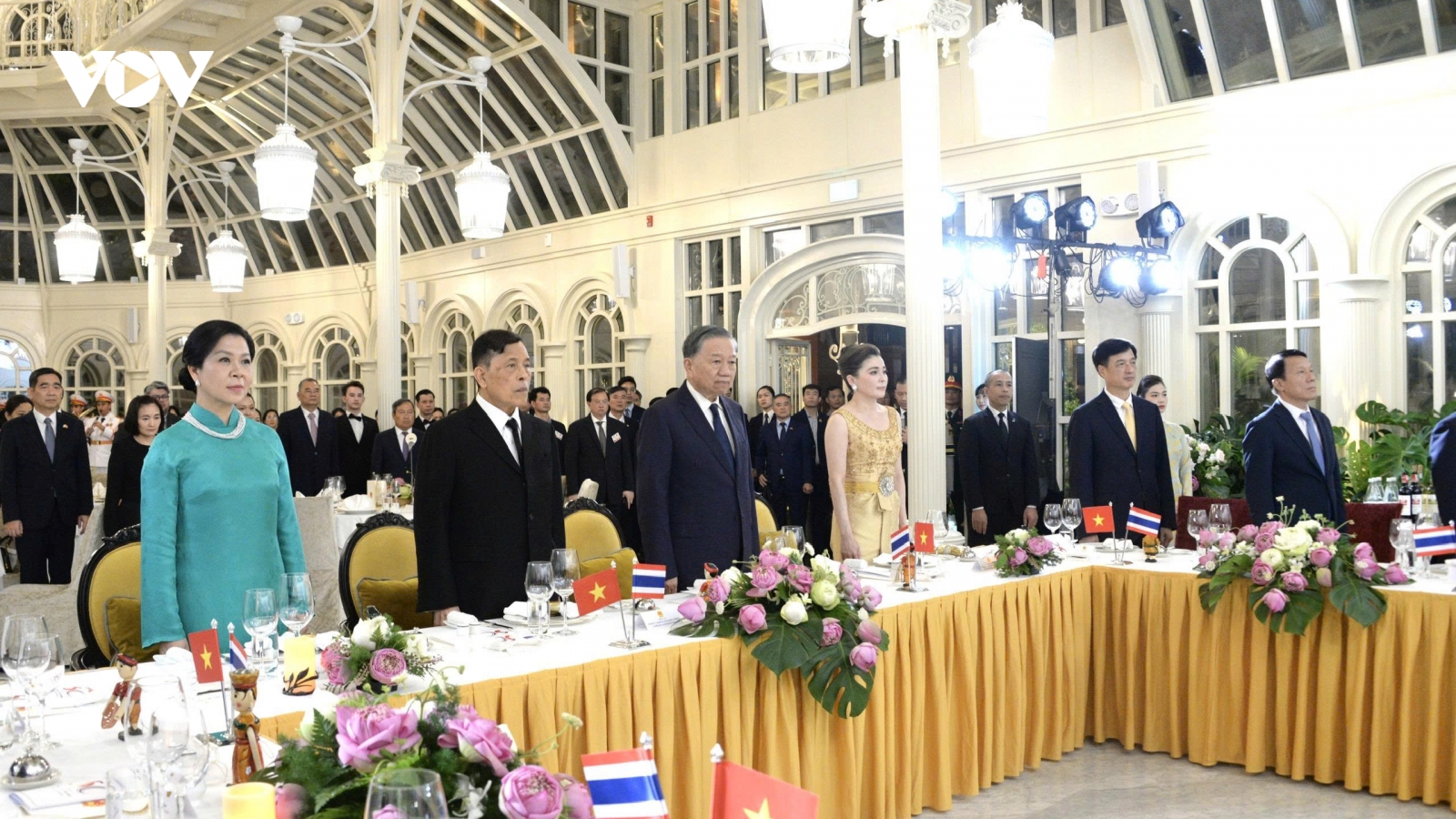 Tổng Bí thư, Chủ tịch nước Tô Lâm chủ trì chiêu đãi Nhà vua Vương quốc Thái Lan và Hoàng hậu