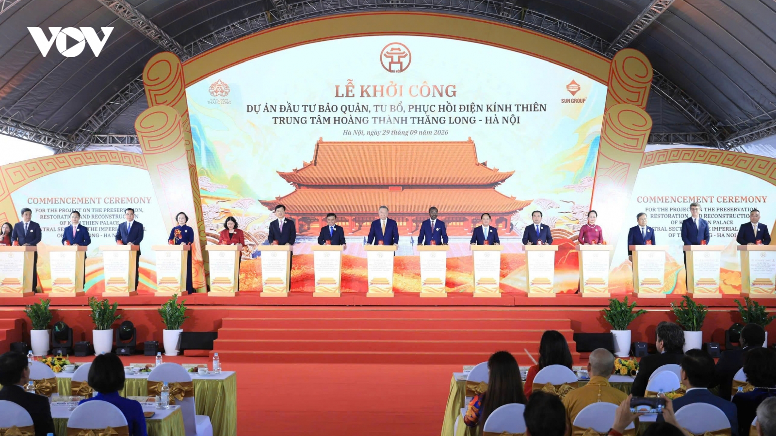 Tổng Bí thư, Chủ tịch nước Tô Lâm dự Lễ khởi công Dự án phục hồi Điện Kính Thiên