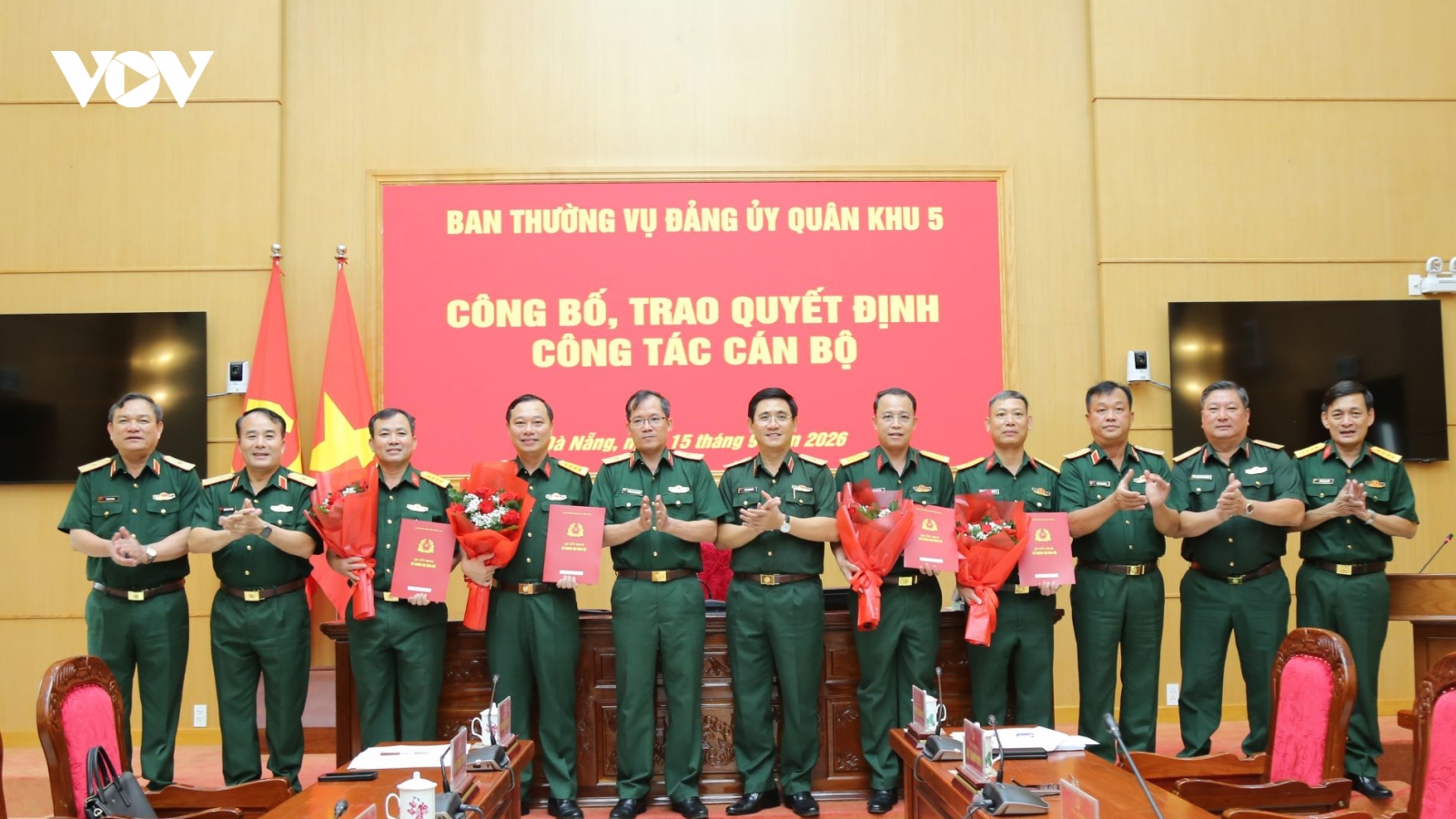 Quân khu 5 công bố quyết định điều động, bổ nhiệm cán bộ