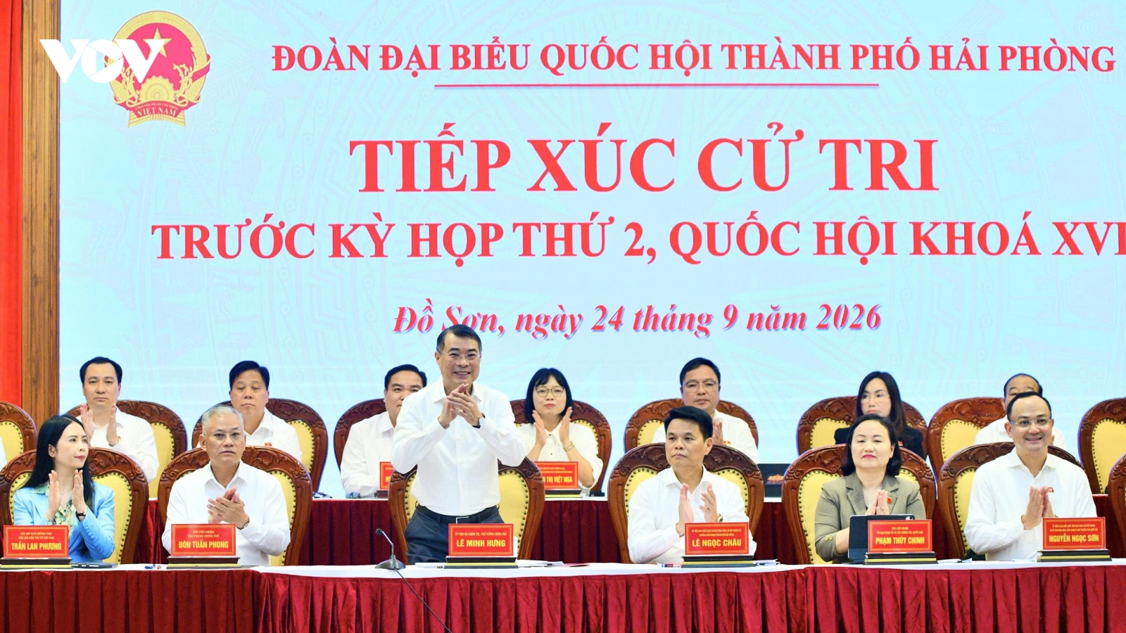 Thủ tướng Lê Minh Hưng tiếp xúc cử tri thành phố Hải Phòng