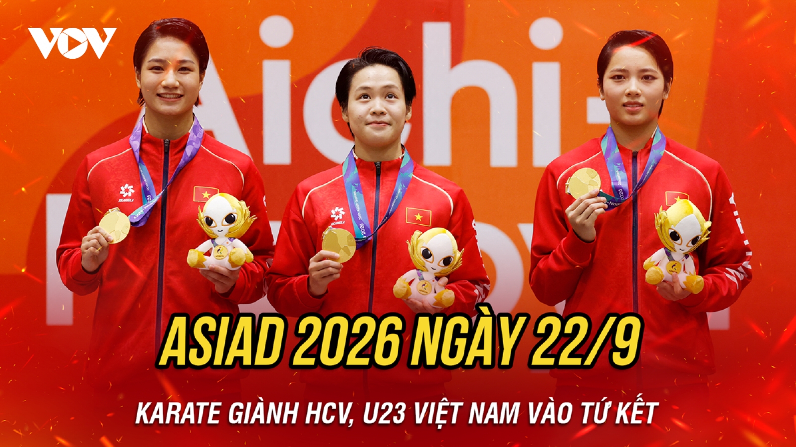 ASIAD 2026 ngày thi đấu 22/9: Karate giành HCV, U23 Việt Nam vào tứ kết