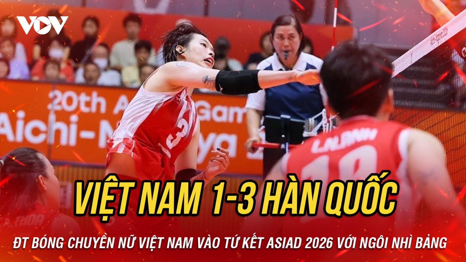 Kết quả bóng chuyền nữ hôm nay 18/9: ĐT Việt Nam thua Hàn Quốc 1-3 ở ASIAD 2026