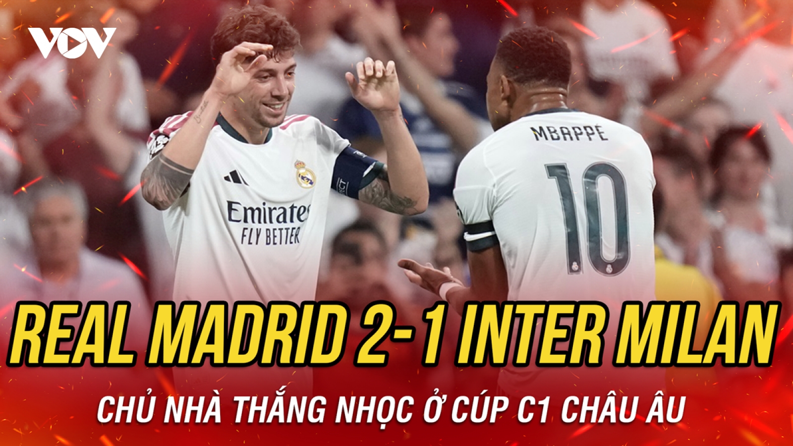 Kết quả Cúp C1 châu Âu hôm nay 9/9: Real Madrid thắng sát nút Inter Milan