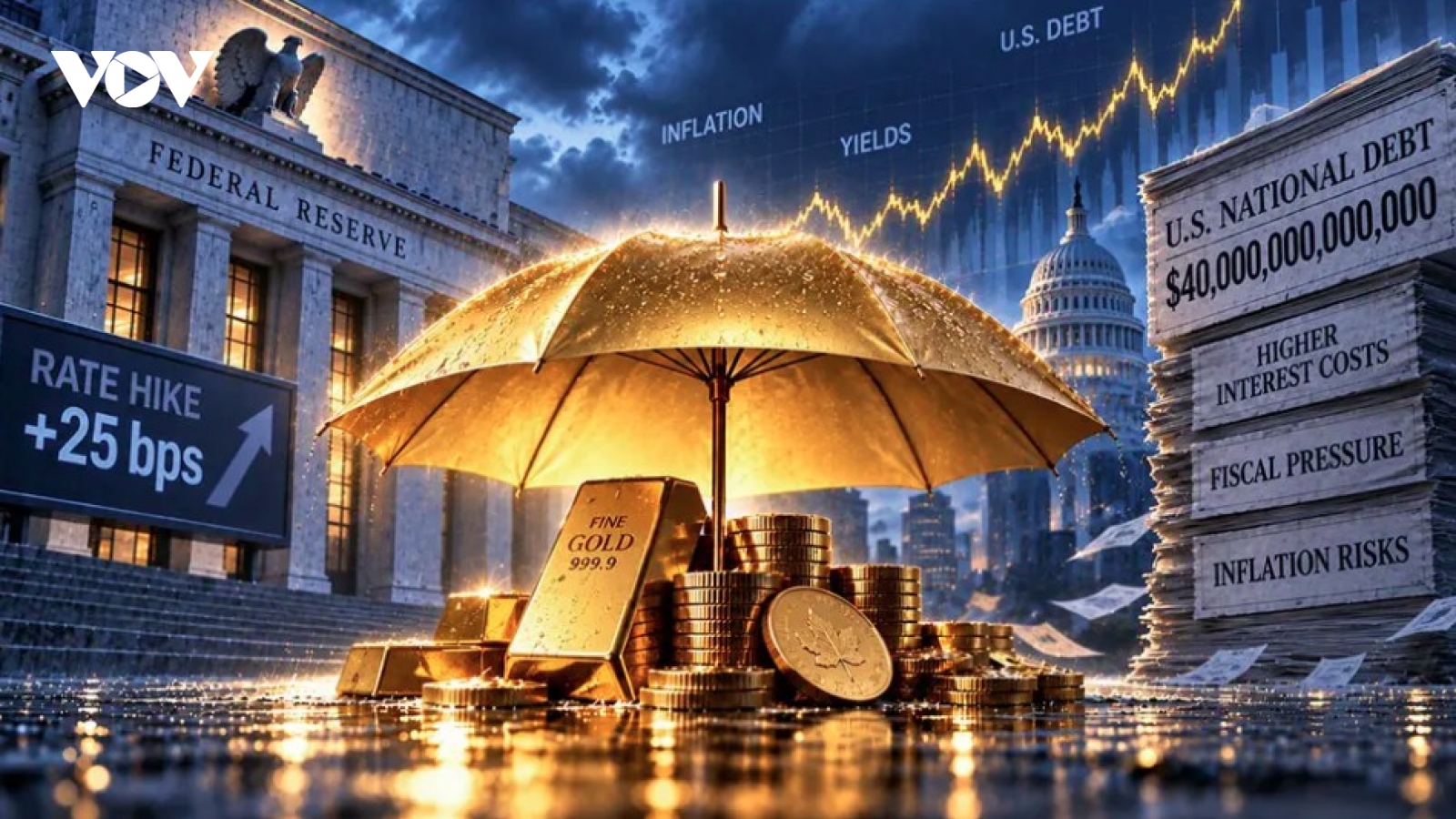 Vì sao lãi suất USD tăng không duy trì được sức ép lên giá vàng?