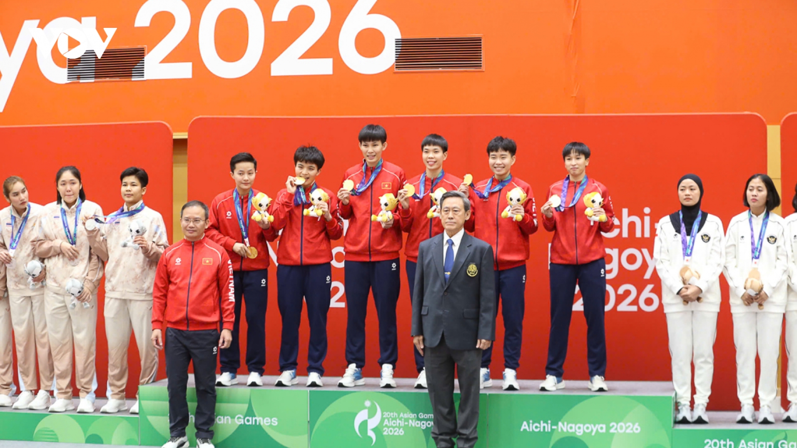 Đội tuyển cầu mây nữ Việt Nam vỡ oà cảm xúc với tấm HCV tại ASIAD 2026