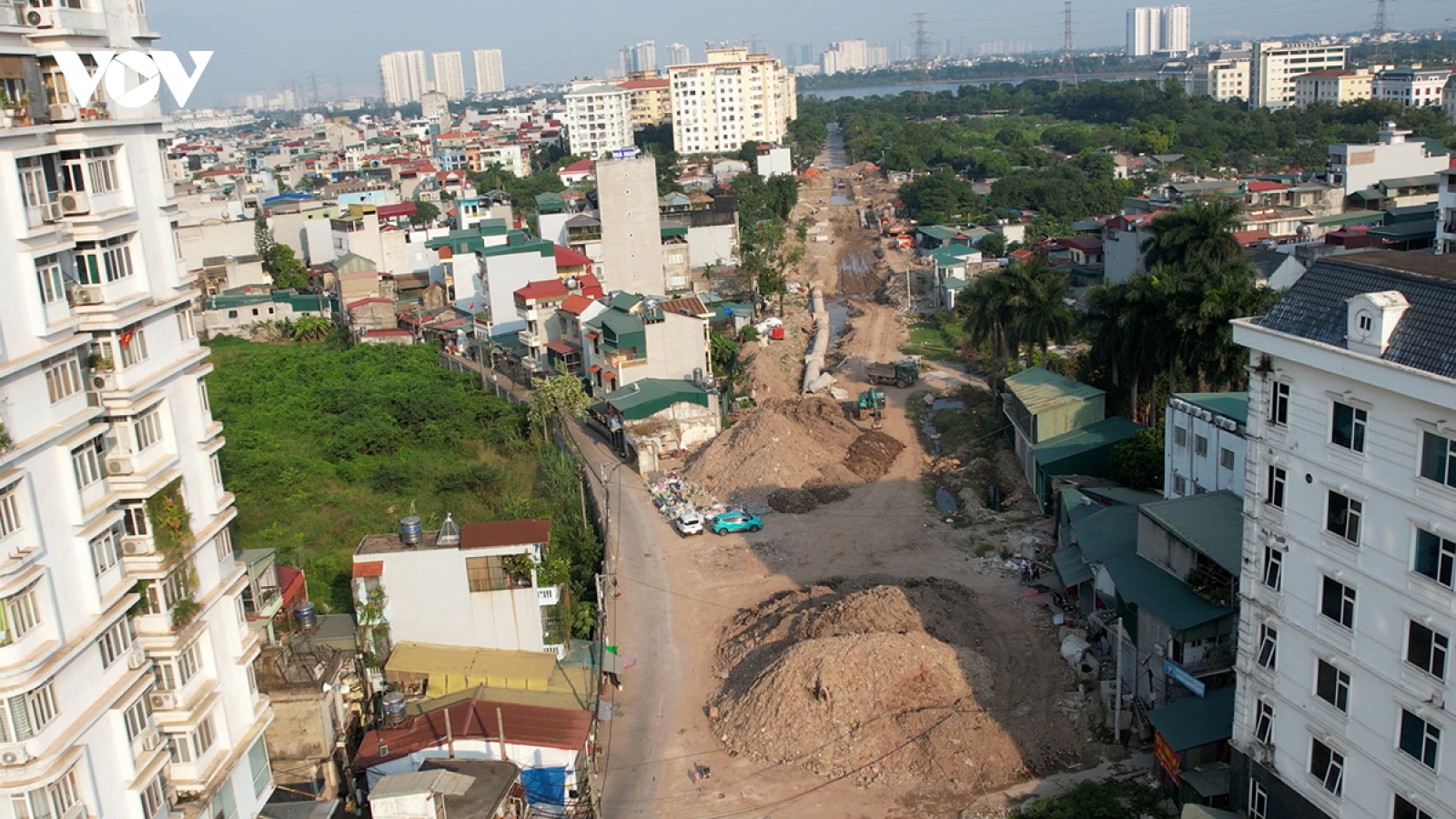 Hà Nội yêu cầu đẩy nhanh tiến độ thi công đường Đồng Tàu-Giải Phóng sau phản ánh của VOV.VN