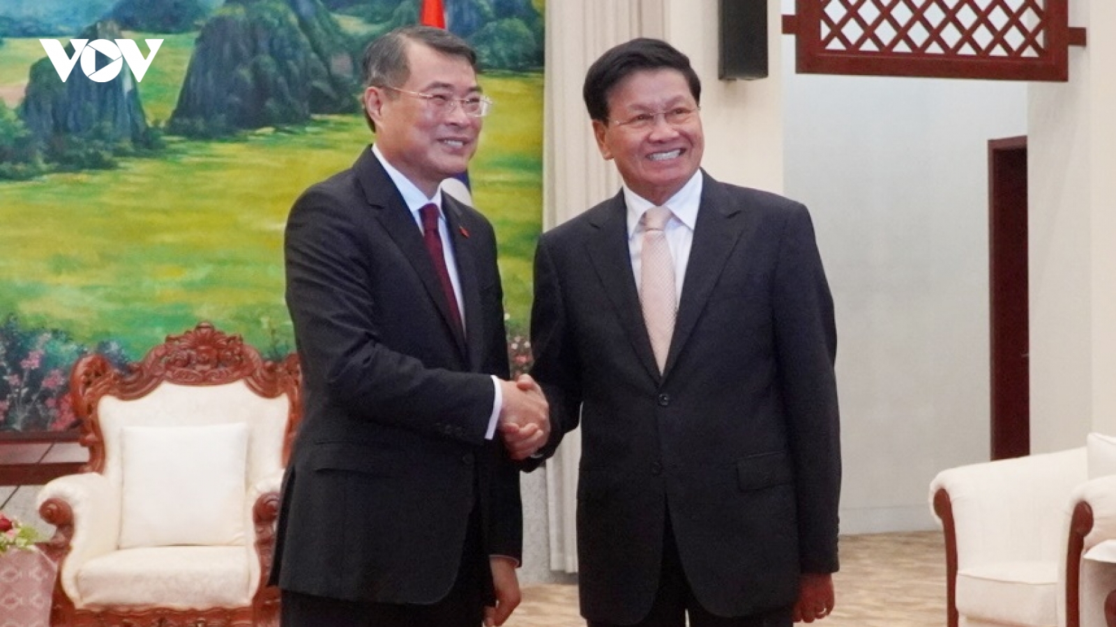 Thủ tướng Lê Minh Hưng hội kiến Tổng Bí thư, Chủ tịch nước Lào Thongloun Sisoulith
