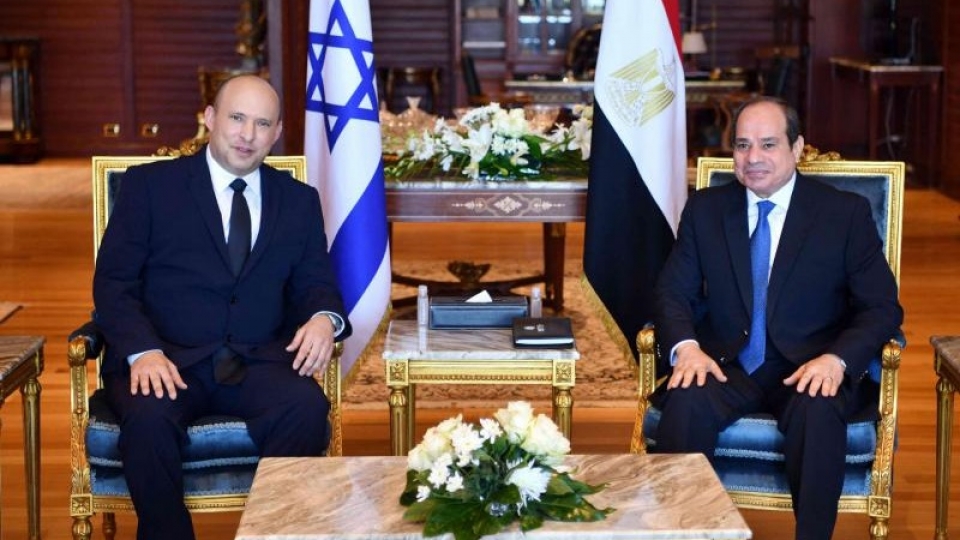Israel Ai Cap than thien, lanh dao 2 nuoc hoi dam tren lanh tho Ai Cap 9-2021, -ap.jpg