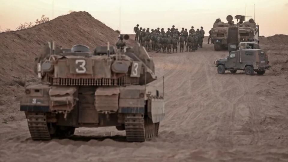 Israel tap tran gan bien gioi Gaza - I24news.jpg