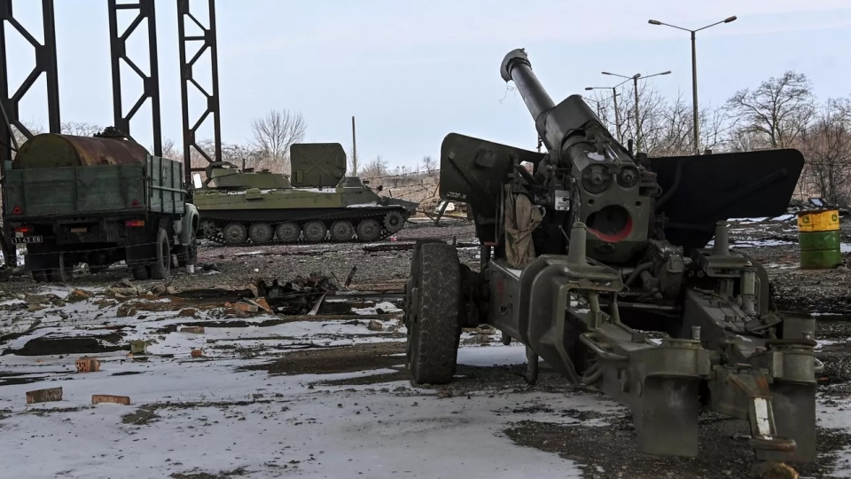 phao Ukraine bo hoang o Berdyansk, chien truong Ukraine , vu khi Ukraine -sputnik.jpg
