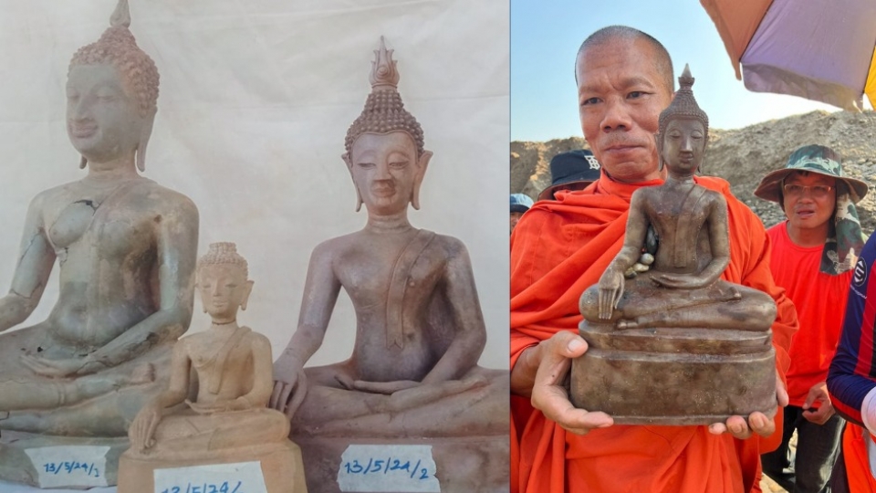 Lào tiếp tục phát hiện thêm các pho tương Phật bằng đồng có niên đại hàng tăm năm (Nguồn Vientiane Timeslao).jpeg