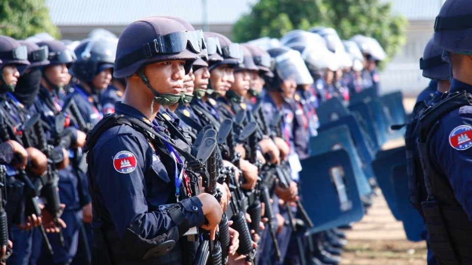 bao dam an ninh bau cu dia phuong Campuchia, canh sat Campuchia -vov.jpg
