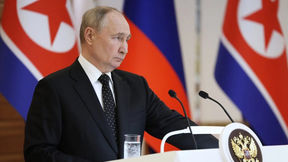 Nga Trieu Tien, Putin Trieu Tien, tong thong Nga Putin tai Binh Nhuong khi tham Trieu Tien 2024 -sputnik.jpg