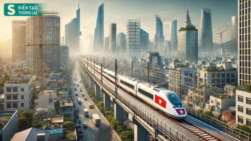 Illustrative image of the hai Phong - Ha Long - Mong Cai railway line, using AI ChatGPT.jpg
