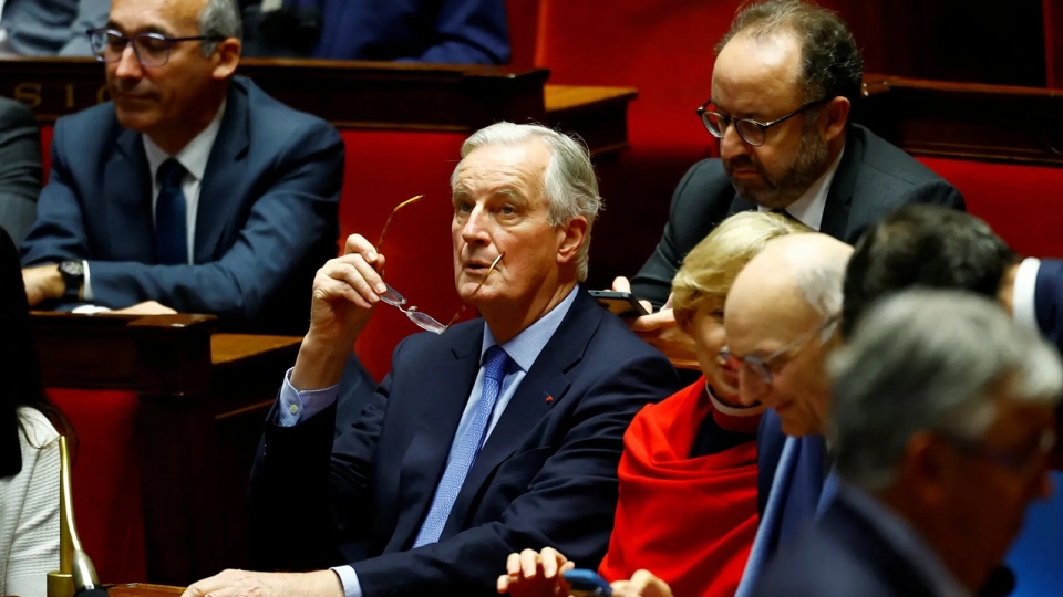 thu tuong Phap Michel Barnier sau cuoc bo phieu bat tin nhiem tai Quoc hoi Phap 12-2024 -reu.jpg