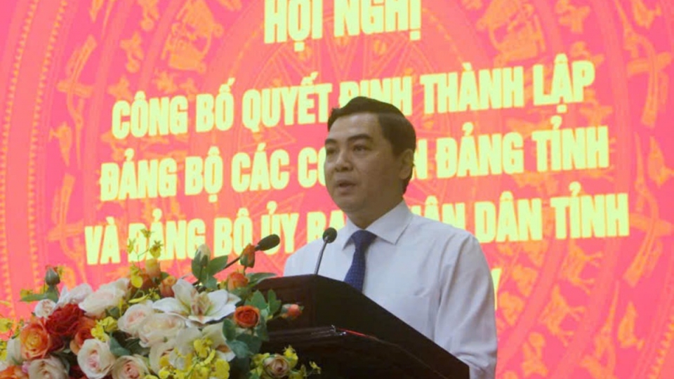 Bí thư Tỉnh ủy Bình Thuận Nguyễn Hoài Anh phát biểu tại hội nghị.jpg