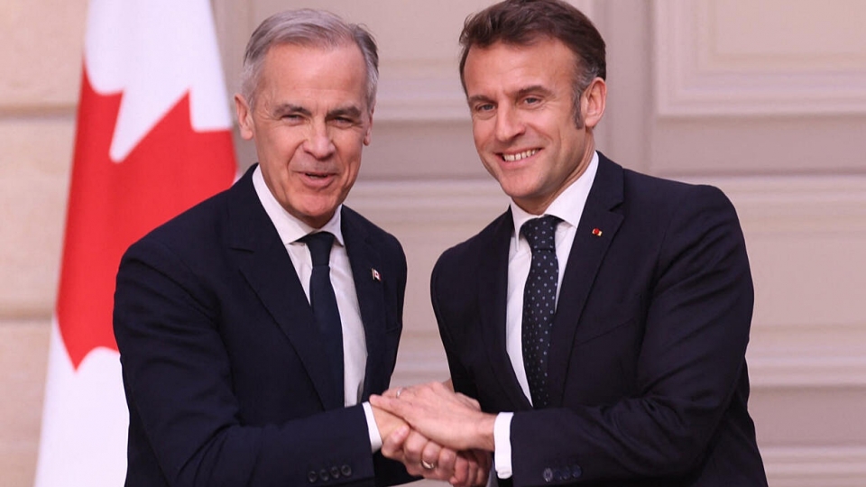 thu tuong Canada Phap tong thong, Carney Macron -france 24.jpg