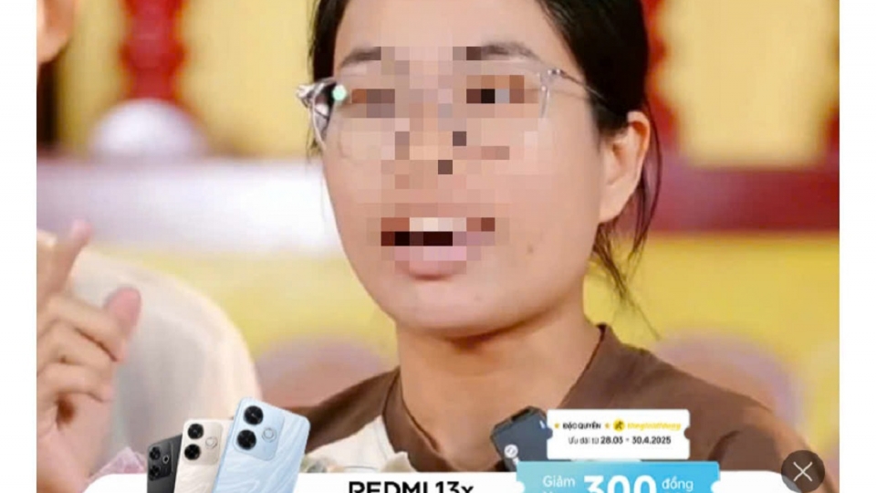 Bà L.T.T.H (mẹ bé Bắp) trong một phiên livestream. Ảnh - MXH.jpg