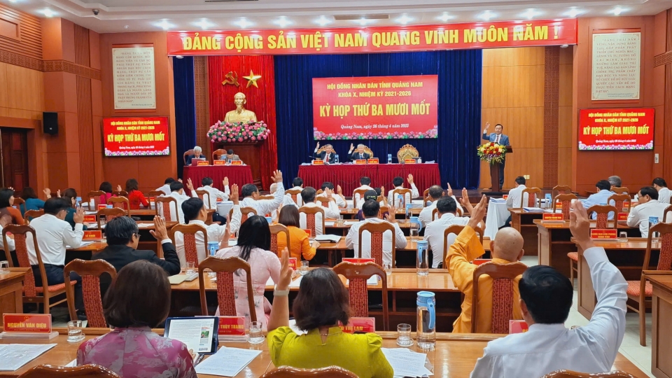 cac_dai_bieu_hdnd_tinh_quang_nam_bieu_quyet_thong_qua_nghi_quyet_tan_thanh_chu_truong_sap_xep_don_vi_hanh_chinh_cap_tinh_va_cap_xa_tren_dia_ban_tinh.jpg