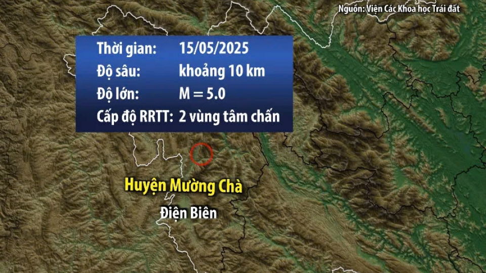 5.0 earthquake jolts Dien Bien province.jpg